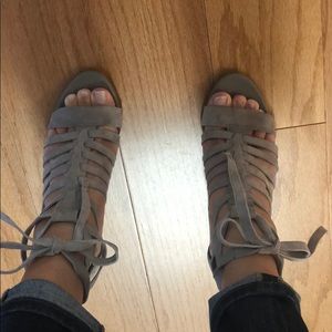 Sam Edelman strappy suede heels 7.5